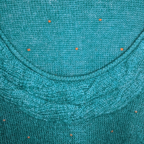 Vintage Cropped Green Sweater - Picture 2 of 3